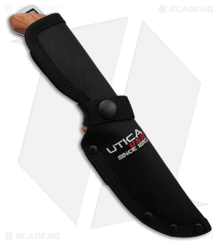 Utica Shoehorn Elk II Fixed Blade Knife Pakkawood - Blade HQ