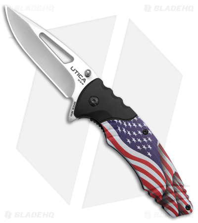 Utica Stealth Dog V Pocket Knife USA Flag - Blade HQ