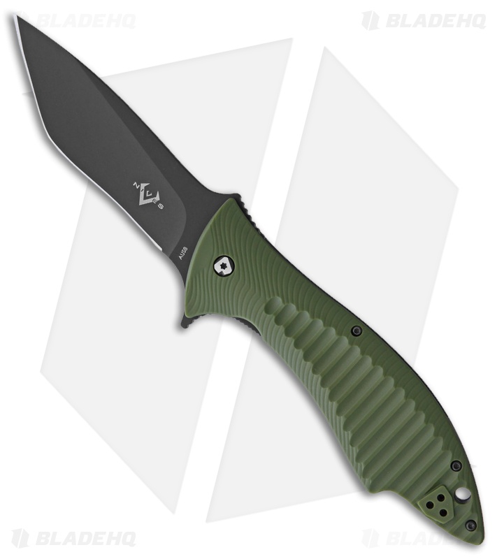 V Nives Deplorable Liner Lock Knife Green FRN (3.9" Black)