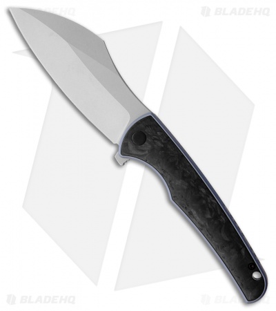 VDK Knives Vice Frame Lock Knife Carbon Fiber/Blue Ti (4" Satin)