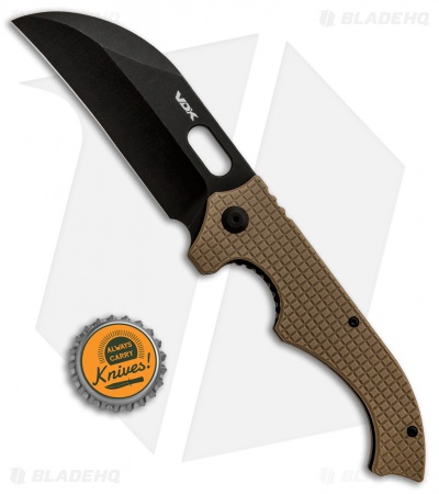 VDK Large Goat | Frame Lock Knife | Tan G-10 | Blade HQ