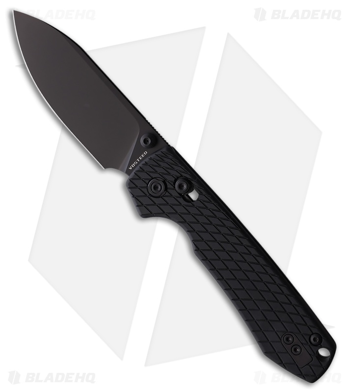 Vosteed Raccoon Crossbar Lock Knife Black Aluminum (3.25" Black) VOSA0510