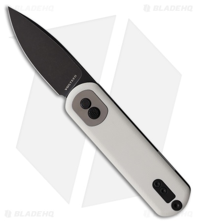 Vosteed Corgi Pup Knife White G-10 Black Stonewash VOSA0718