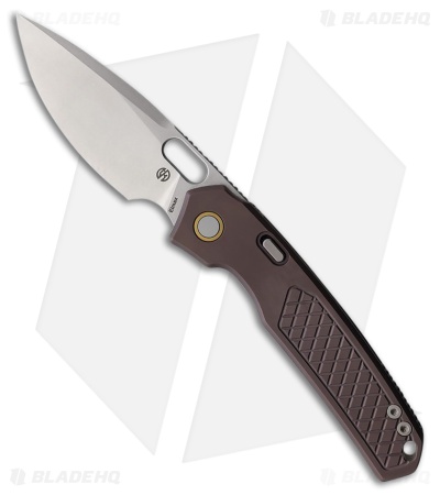 Vosteed Psyop Drop Point Top LinerLock Knife Stonewash Purple Ti (3.3" SW)