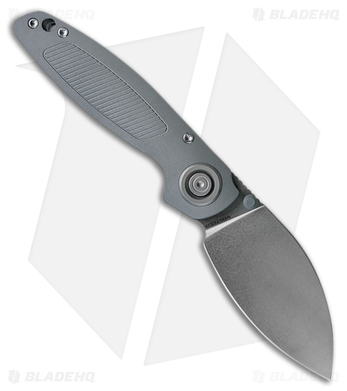 Vosteed Shilin Cutter Left Hand Vanchor Lock Knife Gray Aluminum (3" Stonewash)