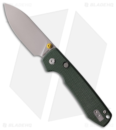 Vosteed Raccoon Top Liner Lock Knife Green Canvas Micarta (3.25" Satin)