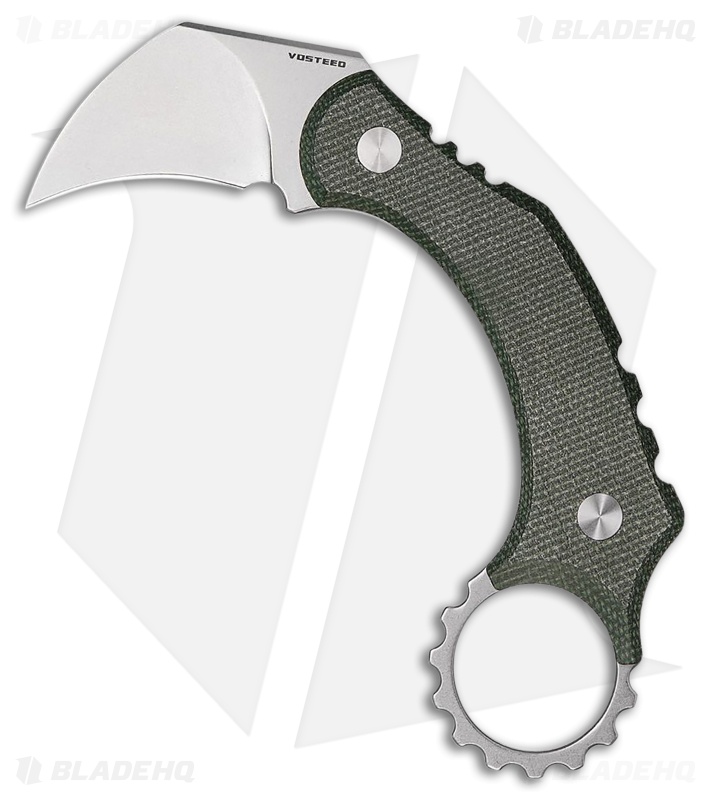 Vosteed Dirty Girl Fixed Blade Green Micarta (1.88" Stonewash)