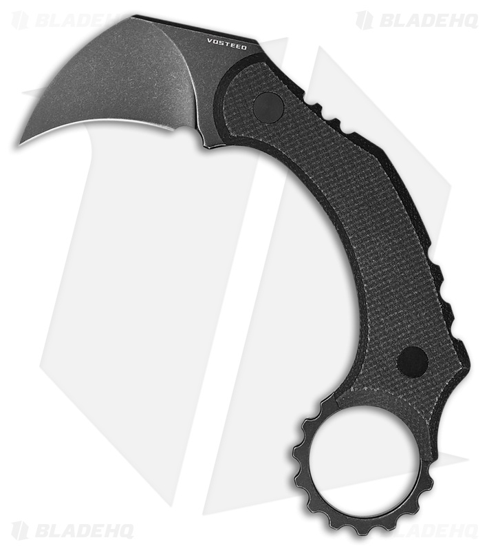 Vosteed Dirty Girl Fixed Blade Black Micarta (1.88 Black Stonewash