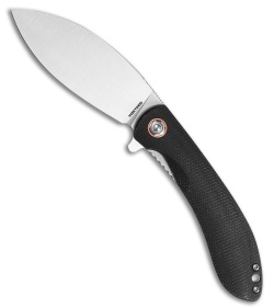 Vosteed Nightshade Liner Lock Knife Black Canvas Micarta (3.3" Satin Nitro-V)