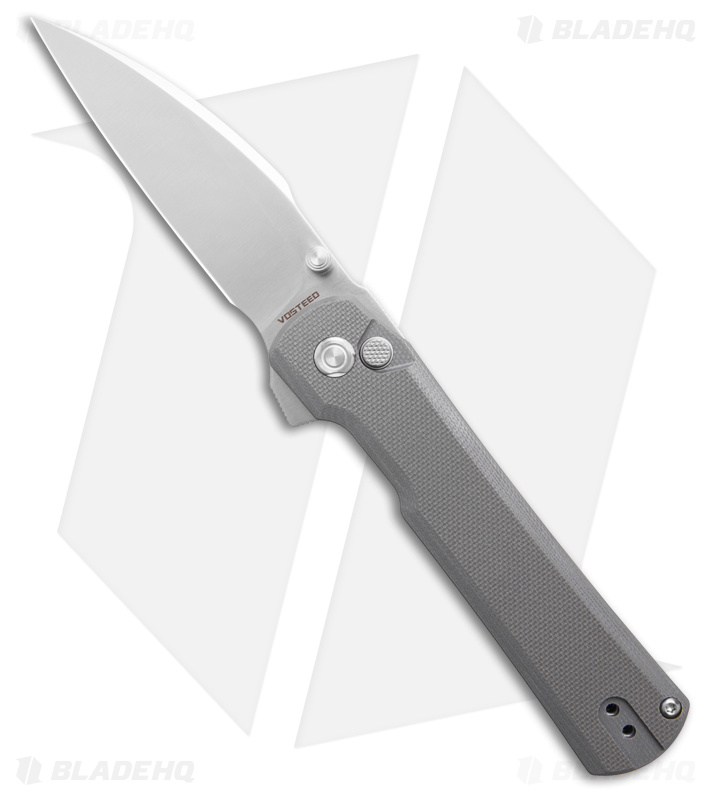 Vosteed Valkyrie-Seax Knife Gray G-10 + Satin - Blade HQ