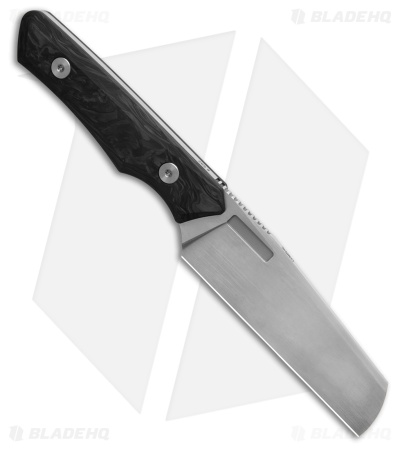 Vero Engineering Axon Fixed Blade Knife Marbled Carbon Fiber (4" Hand Satin)