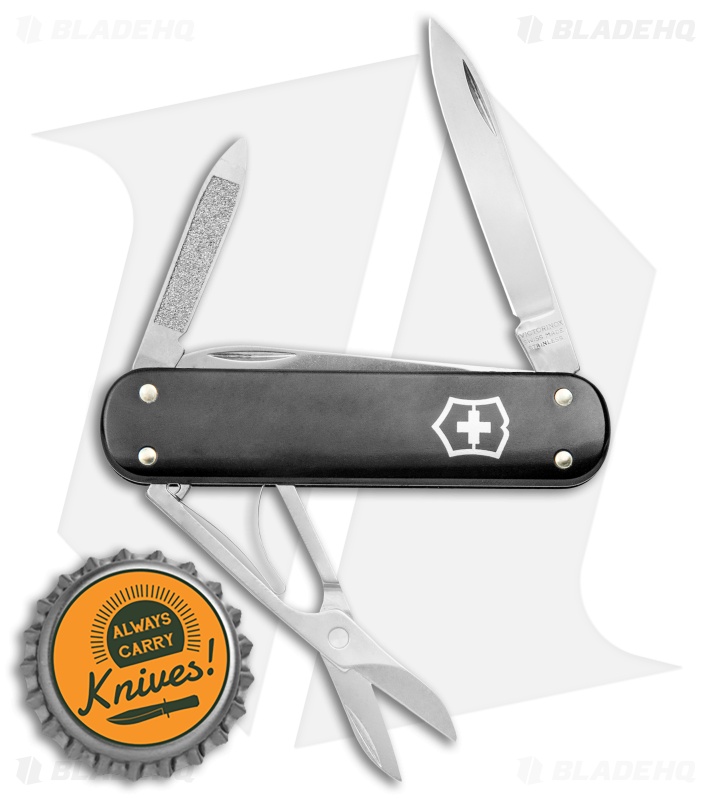 Swiss Army Victorinox Black Money Clip Knife (3" Satin)