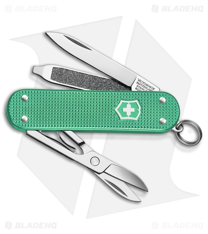 Victorinox Classic SD Alox Minty Mint Aluminum - Blade HQ