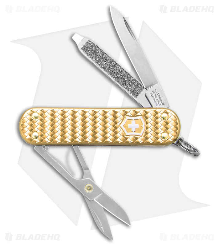 Victorinox Classic SD Precious Knife | Gold Alox - Blade HQ