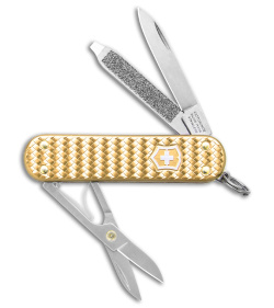 Victorinox Classic SD Precious Swiss Army Knife Woven Gold Alox 06221408G