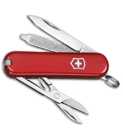 Victorinox Classic Wounded Warrior Red Polymer (2.25" Stainless Steel)