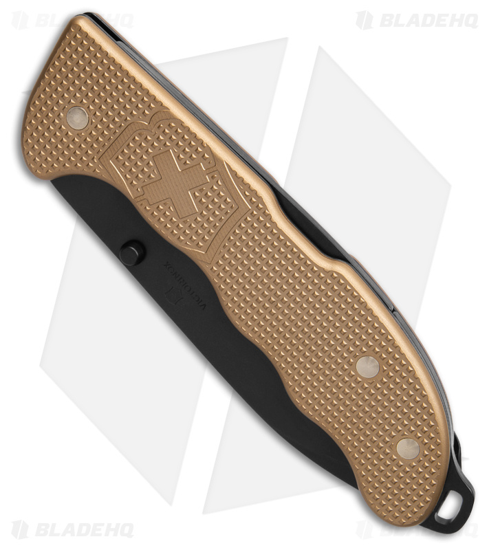 Victorinox Evoke Lockback Knife Beige Alox (3.875" Black)