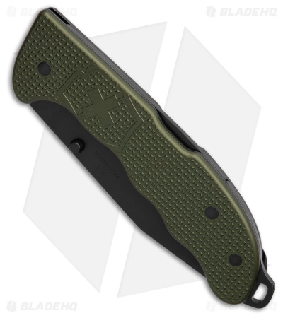 Victorinox Evoke Lockback Knife Olive Green Alox (3.875" Black)