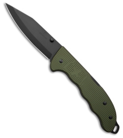 Victorinox Evoke Lockback Knife Olive Green Alox (3.875" Black)