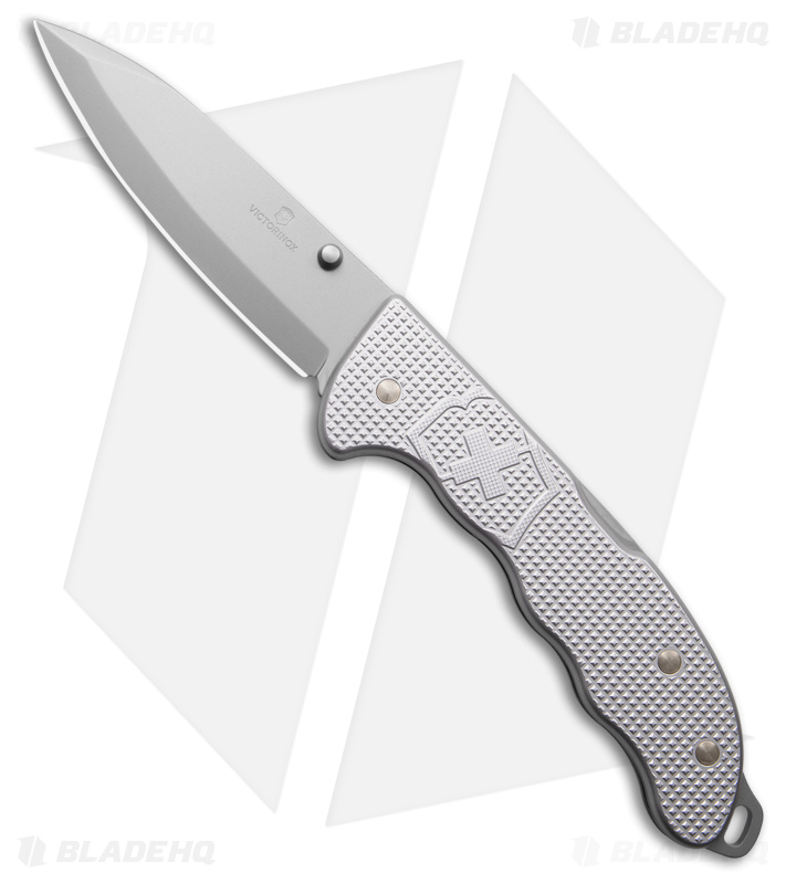 Victorinox Evoke Lockback Silver Alox (BB) - Blade HQ
