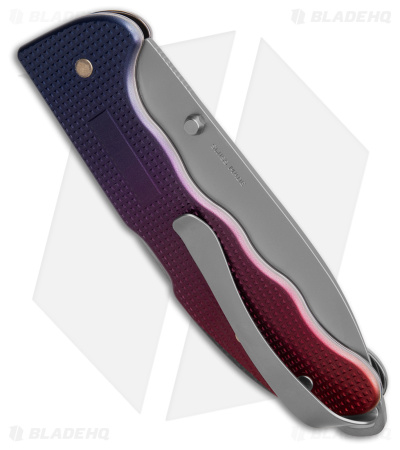 Victorinox Evoke Lockback Knife Blue/Red Alox (3.875" Bead Blast)