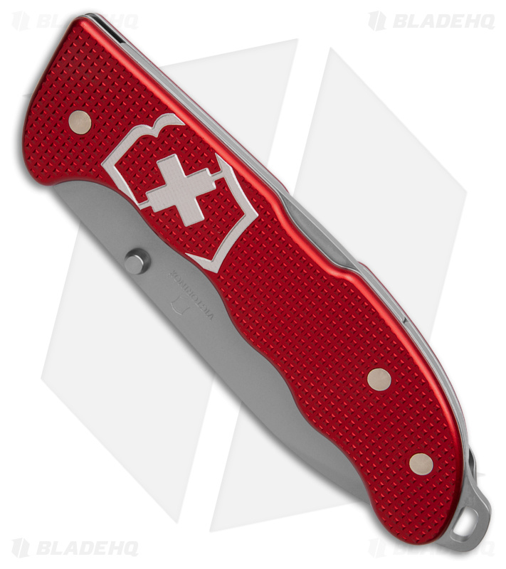 Victorinox Evoke Lockback Knife Red  Alox (3.875" Bead Blast)