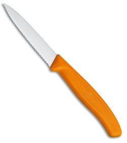 Victorinox Swiss Classic Paring Knife Orange Polypropylene (3" Satin Full Serr)