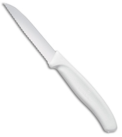 Victorinox Swiss Classic Paring Knife White Polypropylene (3" Satin Full Serr)