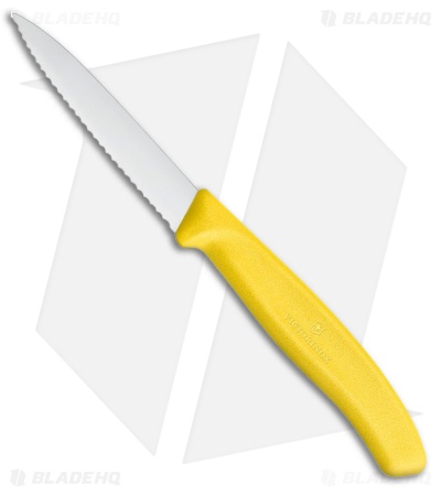 Victorinox Swiss Classic Paring Knife Yellow Polypropylene (3" Satin Full Serr)