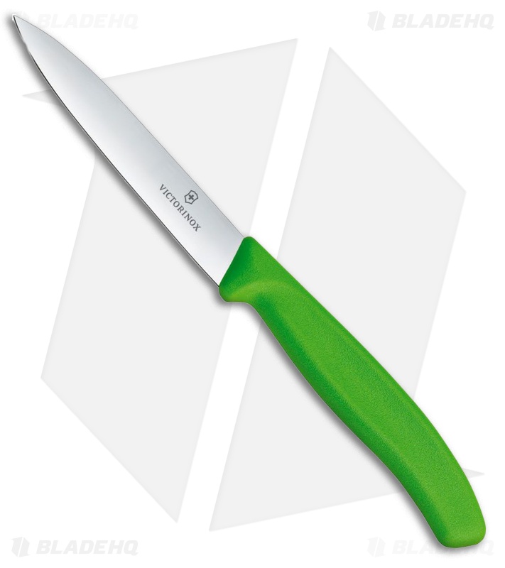 Victorinox Swiss Classic Paring Knife Green Polypropylene (4" Satin)