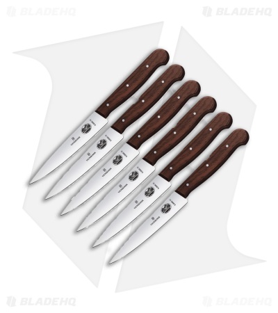 Victorinox 6 Piece Steak Knife Set - Wood