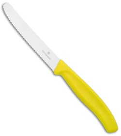 Victorinox Swiss Army Paring Knife Yellow (4" Satin Full Serr)