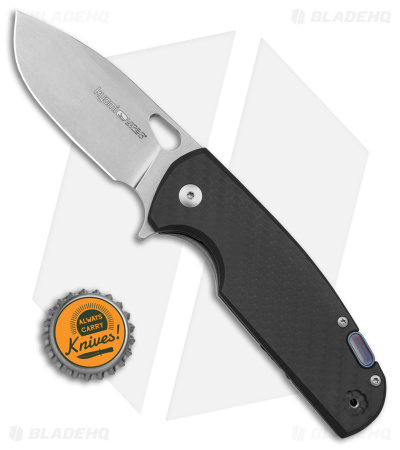 Viper Knives Kyomi Flipper Knife Black Carbon Fiber Ti (3.25" Stonewash) V5934FC
