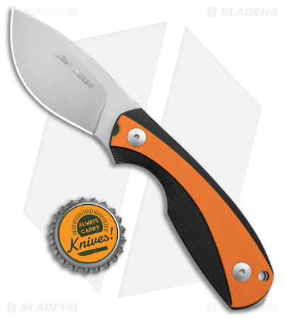 Viper Lille1 GBO Fixed Blade Knife Black/Orange G10 (2.8" Stonewash)