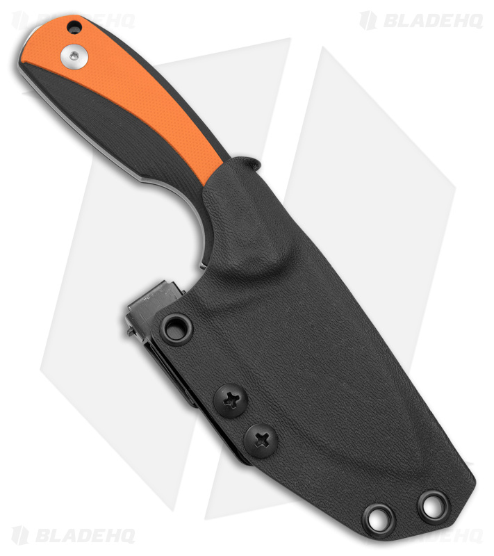 Viper Lille1 GBO Fixed Blade Knife Black/Orange G10 (2.8" Stonewash)