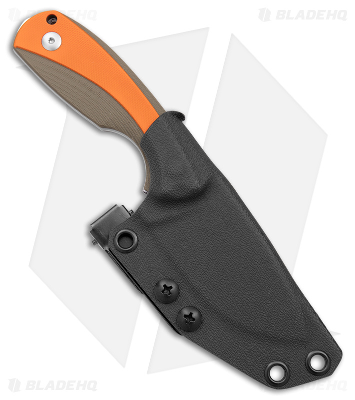 Viper Lille1 GGO Fixed Blade Knife Green/Orange G-10 (2.8" Stonewash)