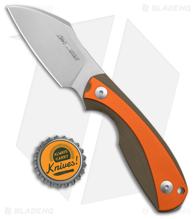 Viper Knives Lille2 GGO Fixed Blade Knife Green/Orange G-10 (2.8" Stonewash)
