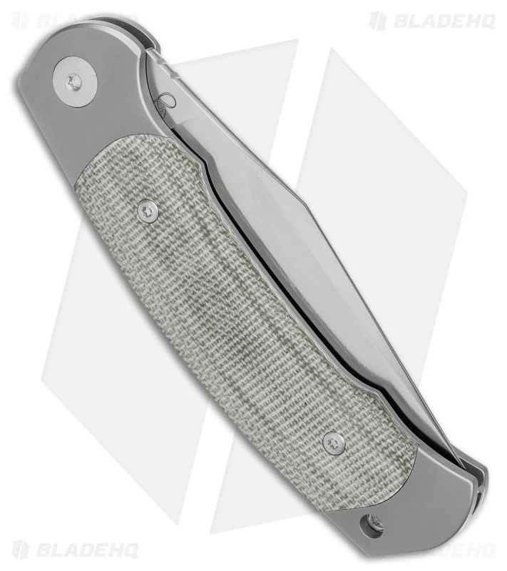 Viper Twin Slip Joint Knife Green Micarta (3" Satin)