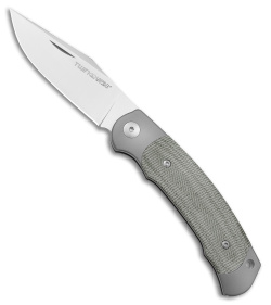 Viper Twin Slip Joint Knife Green Micarta (3" Satin)