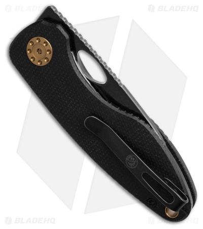 Vosteed Acorn Liner Lock Knife Black Micarta (2.9" Black Stonewash)