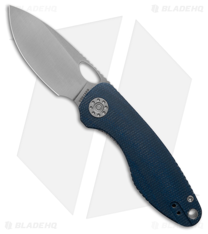 Vosteed Acorn Liner Lock Knife Blue Micarta Satin