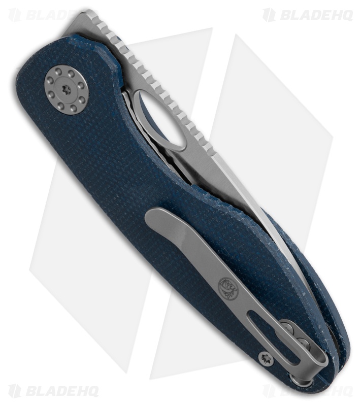 Vosteed Acorn Liner Lock Knife Blue Micarta (2.9" Satin)
