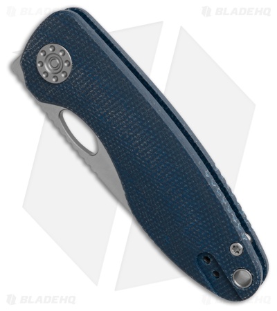 Vosteed Acorn Liner Lock Knife Blue Micarta (2.9" Satin)