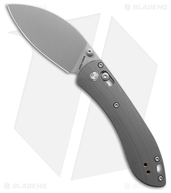 Vosteed Mini Nightshade Crossbar Lock Gray G-10 (2.6" Satin 14C28N)