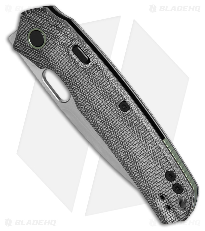 Vosteed Psyop Button Lock Knife Black Micarta (3.5" Stonewash)