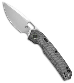Vosteed Psyop Button Lock Knife Black Micarta (3.5" Stonewash)
