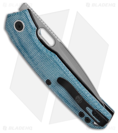 Vosteed Psyop Top Liner Lock Knife Blue Micarta (3.5" Satin)
