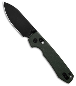 Vosteed Raccoon Crossbar Lock Knife Green Micarta (3.4" Black Stonewash)