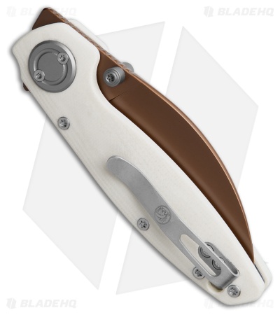 Vosteed Shilin Cutter Vanchor Lock Knife White Norplex UltreX G-10 (2.9" Copper)