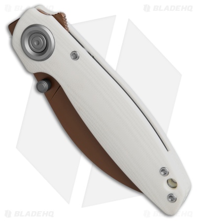 Vosteed Shilin Cutter Vanchor Lock Knife White Norplex UltreX G-10 (2.9" Copper)